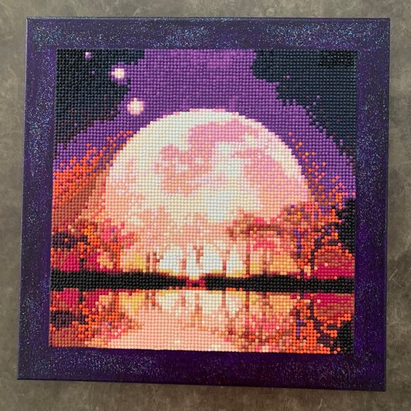 NEW Completed Diamond Art 'Full Moon' - Picture 1 of 9